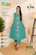 Elegant Everyday Wear – FlaxCotton 2 Piece Co-Ord Set(COD K316 )